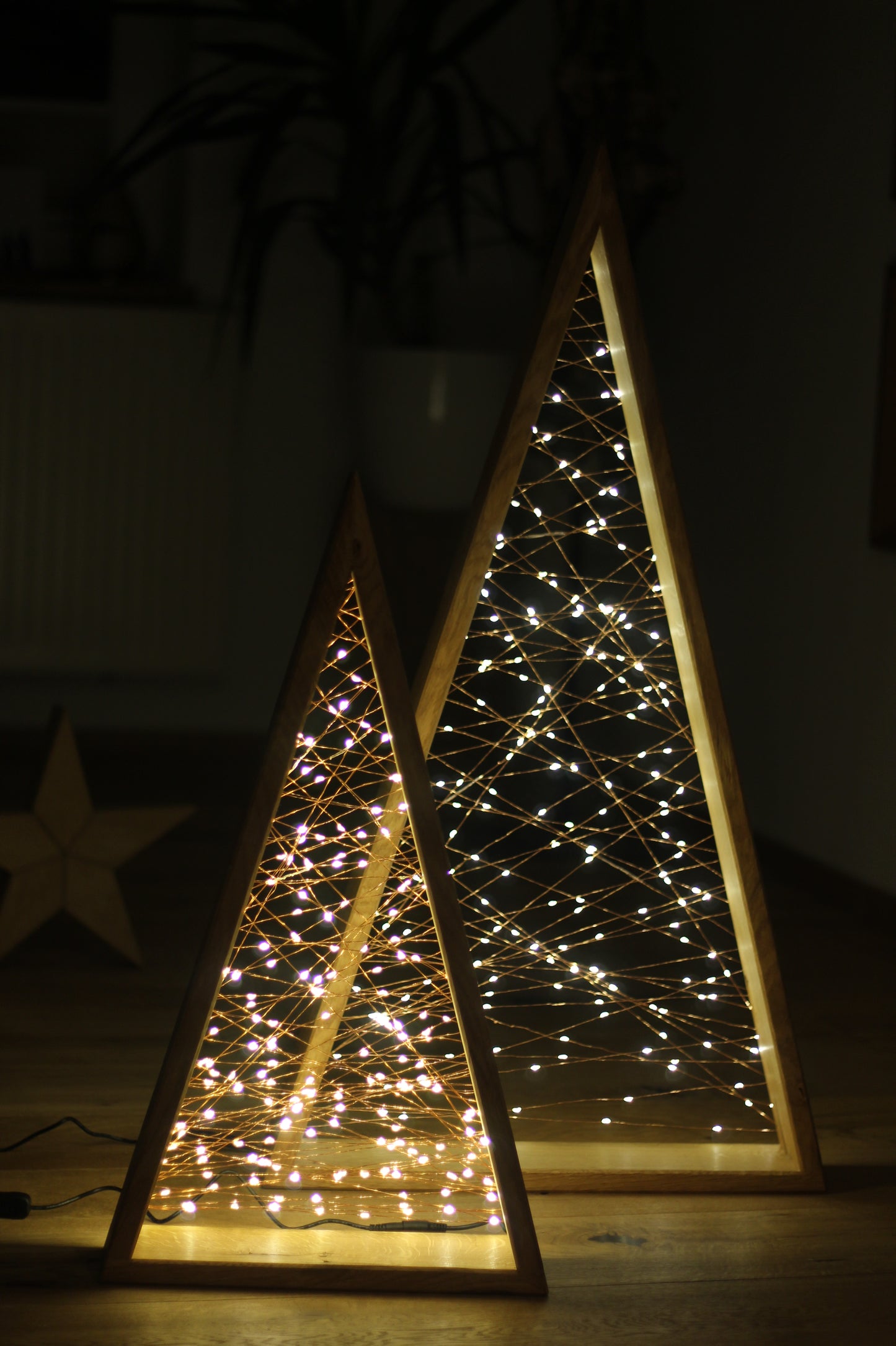 Weihnachtsbaum Holz mit Beleuchtung