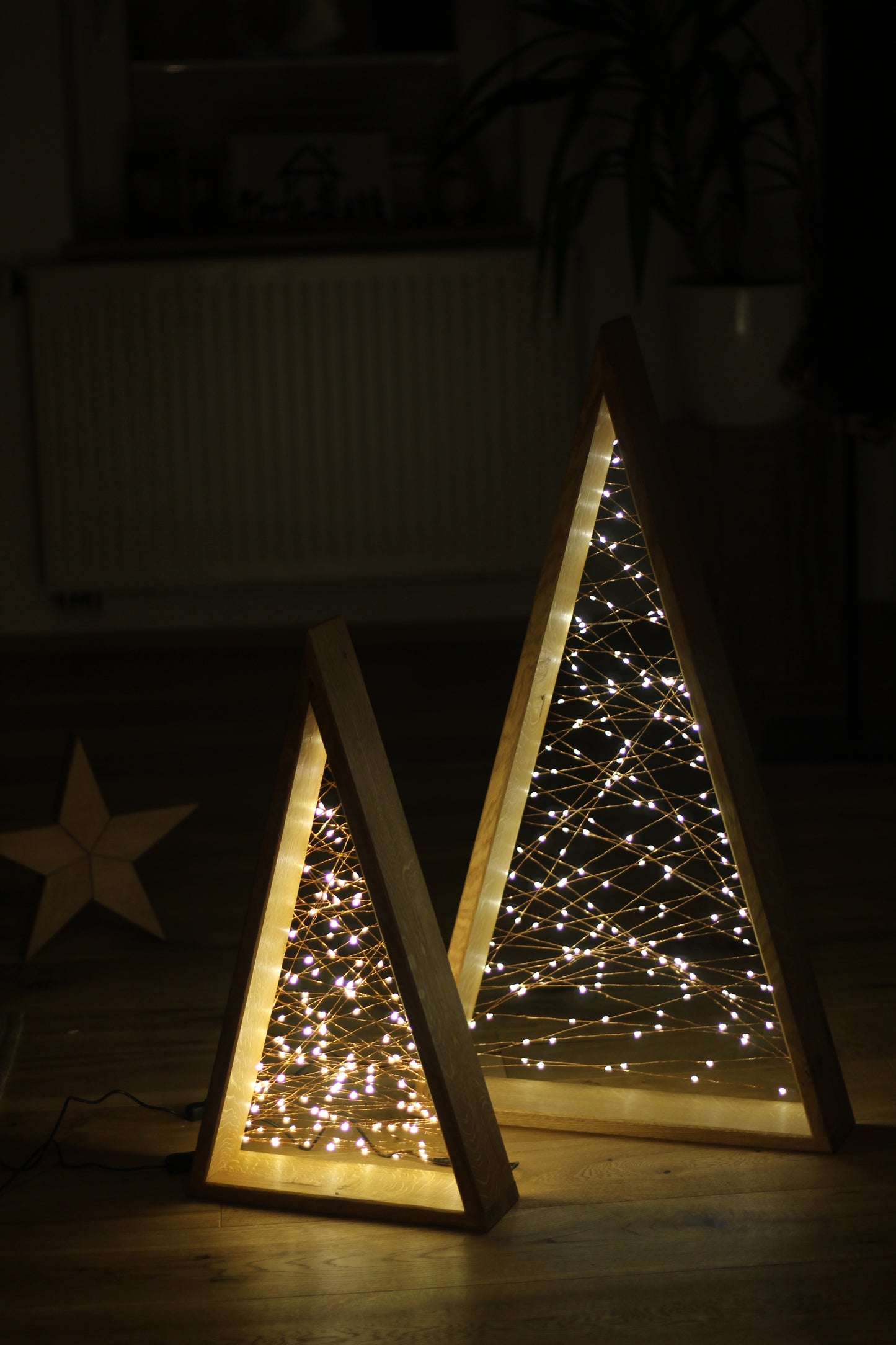 Weihnachtsbaum Holz mit Beleuchtung