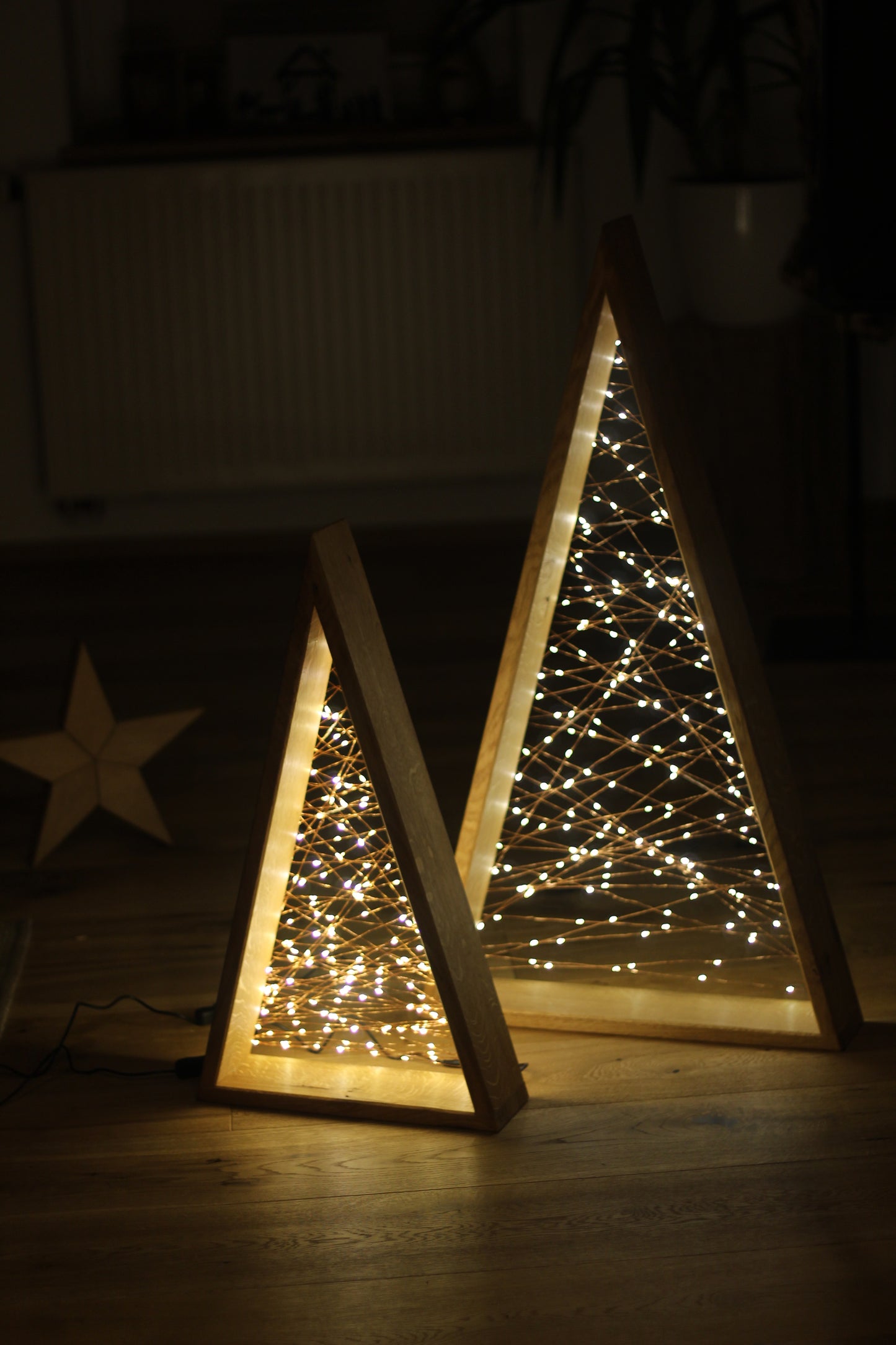 Weihnachtsbaum Holz mit Beleuchtung