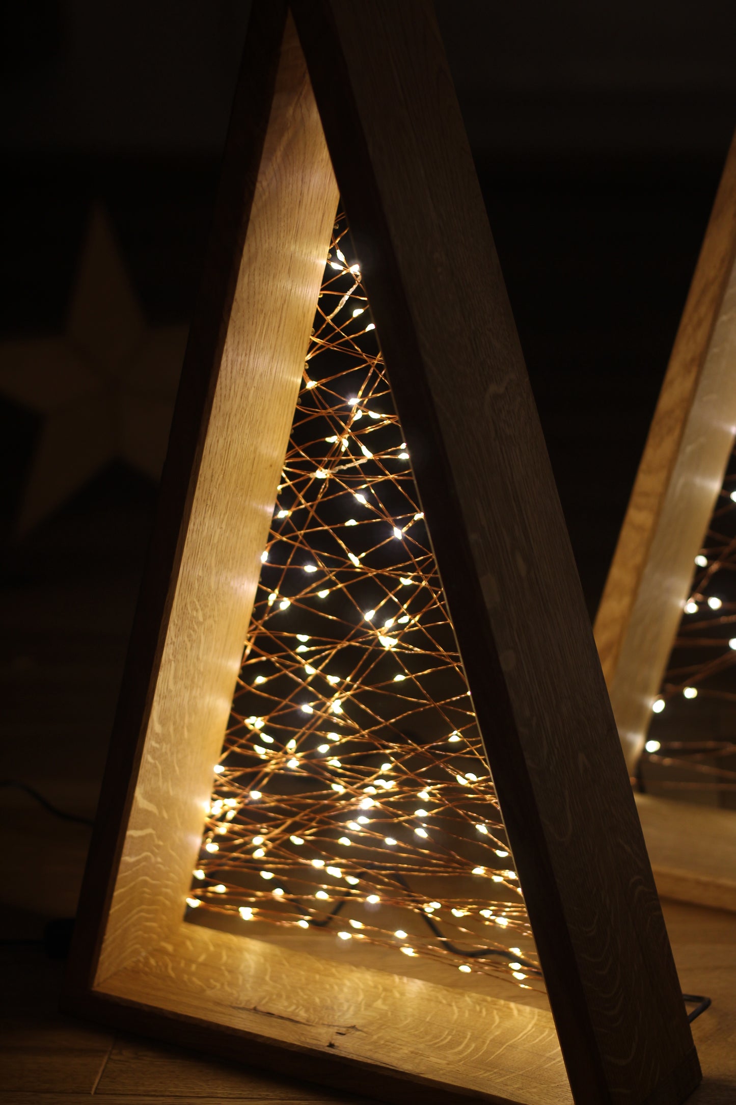 Weihnachtsbaum Holz mit Beleuchtung