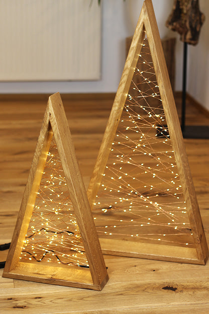 Weihnachtsbaum Holz mit Beleuchtung