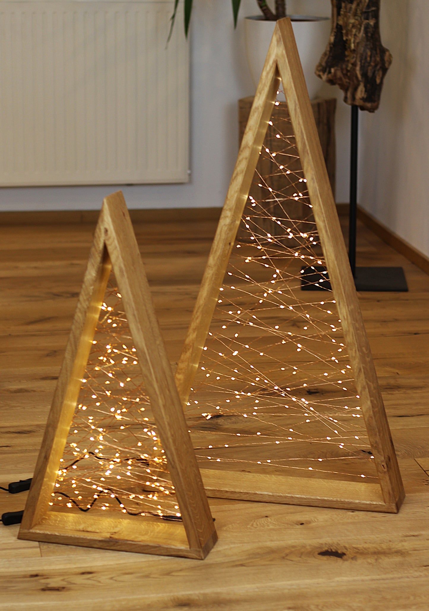 Weihnachtsbaum Holz mit Beleuchtung
