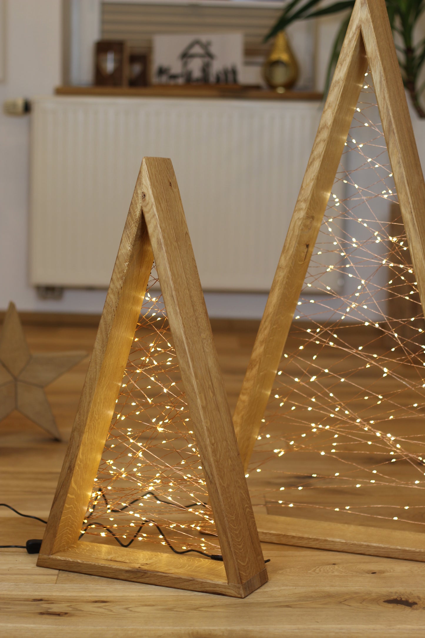 Weihnachtsbaum Holz mit Beleuchtung