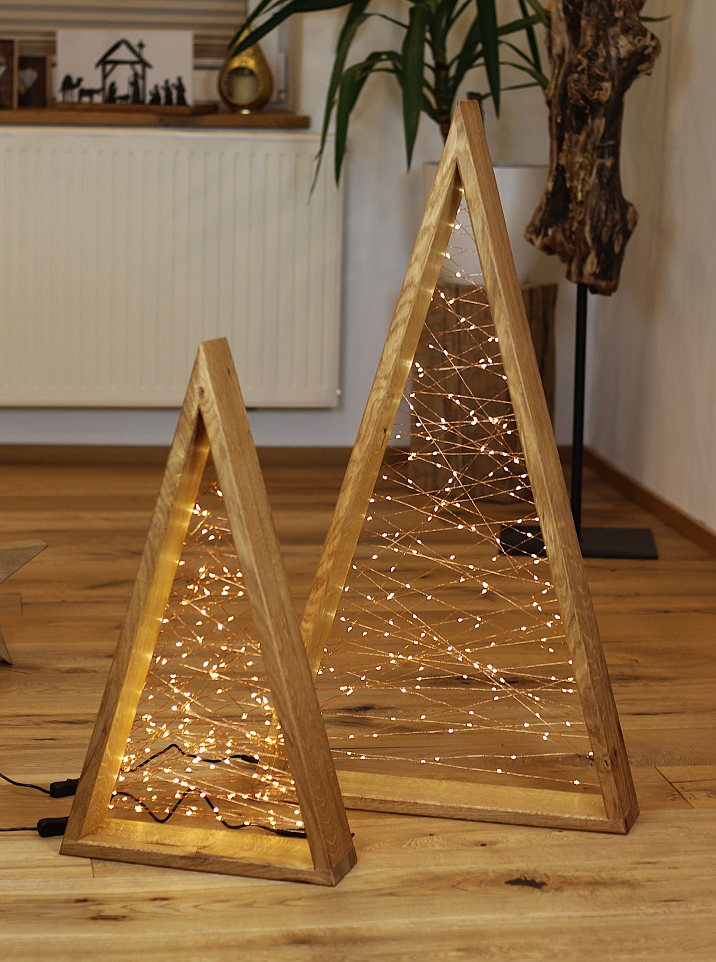 Weihnachtsbaum Holz mit Beleuchtung