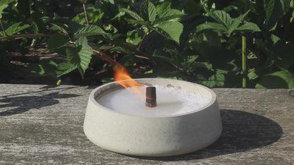 Betonfeuer, Tischfeuer, Wachsfresser